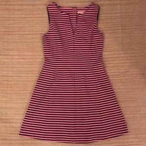 Lilly Pulitzer Navy & Pink Stripped Shift Dress